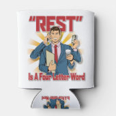 Erholung ist ein Wort mit vier Buchstaben (Geschäf Dosenkühler (Rückseite)