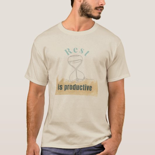 Erholung ist produktiv - Mini-Sensibilisierung für T-Shirt (Vorderseite)