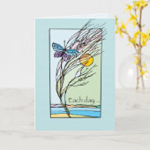 Erholung Jeden Tag Schmetterling Geburtstag Karte (Gelbe Blume)