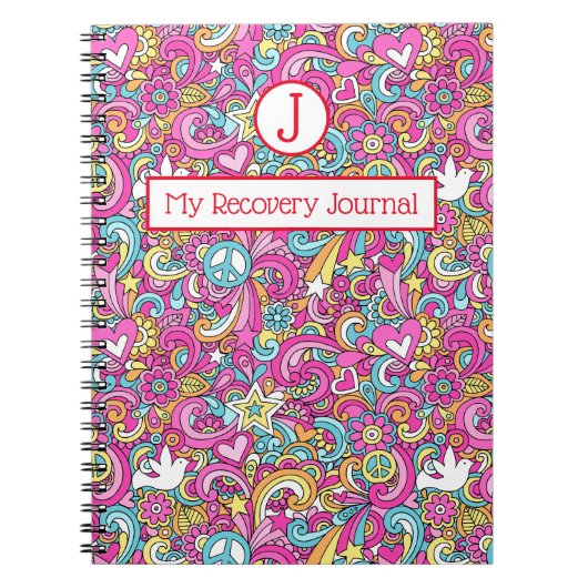 Erholung Journal Peace & Liebe Notebook Notizblock (Vorderseite)