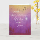 Erholung Jubiläum Goldener Abend Himmel Karte (Gelbe Blume)