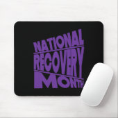 Erholung Monat Lila Typografie-Design Mousepad (Mit Mouse)