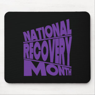 Erholung Monat Lila Typografie-Design Mousepad