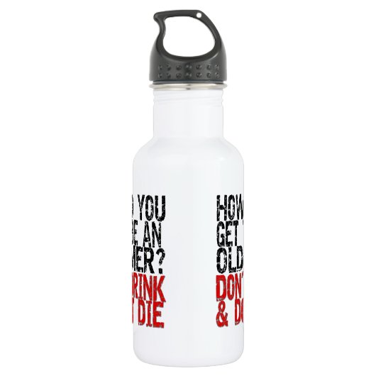 Erholung Old Timer Joke Edelstahlflasche (Rückseite)