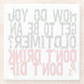 Erholung Old Timer Joke Glasuntersetzer (Rückseite)