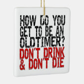 Erholung Old Timer Joke Keramikornament (Rechts)