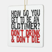 Erholung Old Timer Joke Keramikornament (Links)