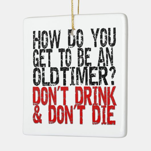 Erholung Old Timer Joke Keramikornament (Links)