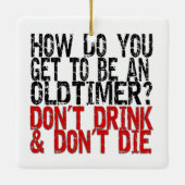 Erholung Old Timer Joke Keramikornament (Rückseite)