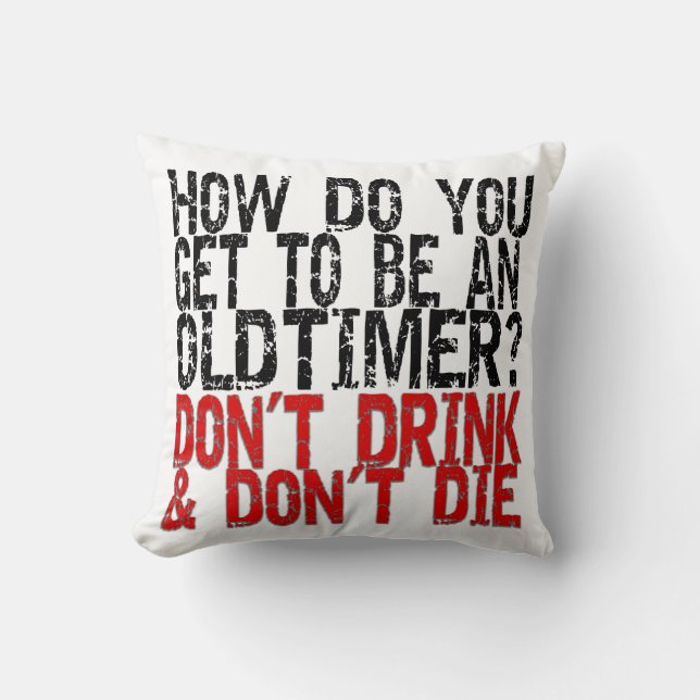 Erholung Old Timer Joke Kissen (Vorderseite)