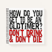 Erholung Old Timer Joke Notizblock (Vorderseite)