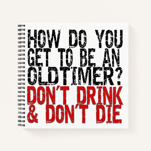 Erholung Old Timer Joke Notizblock (Vorderseite)