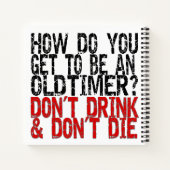 Erholung Old Timer Joke Notizblock (Rückseite)