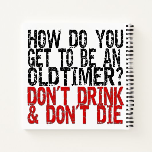 Erholung Old Timer Joke Notizblock (Rückseite)