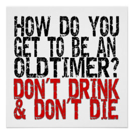 Erholung Old Timer Joke Poster