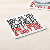 Erholung Old Timer Joke Rechteckiger Pappuntersetzer (angewinkelt)