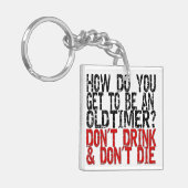 Erholung Old Timer Joke Schlüsselanhänger (Vorderseite links)
