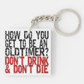 Erholung Old Timer Joke Schlüsselanhänger (Rückseite)