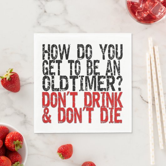 Erholung Old Timer Joke Serviette (Beispiel)