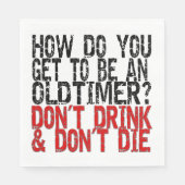 Erholung Old Timer Joke Serviette (Vorderseite)