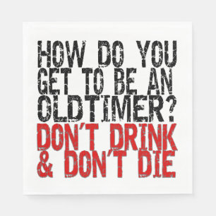 Erholung Old Timer Joke Serviette