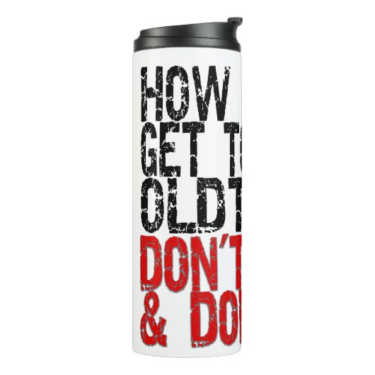 Erholung Old Timer Joke Thermosbecher (Nach links gedreht)