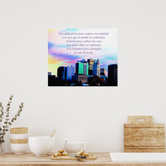 Erholung Poster-Serenity-Gebet/Spanisch Poster (Küche)