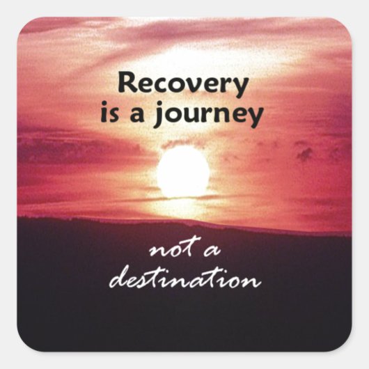 Erholung Quadratischer Aufkleber (Vorderseite)