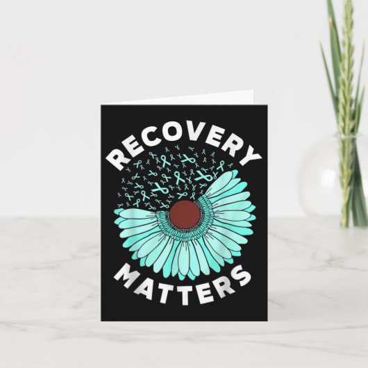 Erholung S Alcohol Drug Awareness Adware Ribbon Karte (Vorderseite)