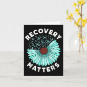 Erholung S Alcohol Drug Awareness Adware Ribbon Karte (Gelbe Blume)