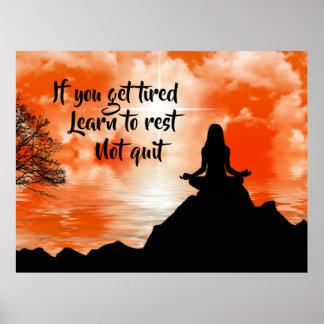 Erholung, Schluss nicht mit inspirierendem Motivie Poster