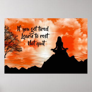 Erholung, Schluss nicht mit inspirierendem Motivie Poster