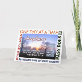 Erholung-Slogan-Annahmekarte 25 Karte