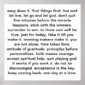 Erholung Slogan Poster (Vorne)