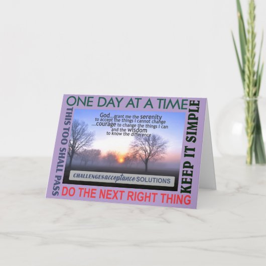 Erholung Slogan Weisheitskarte 25 Karte (Vorderseite)