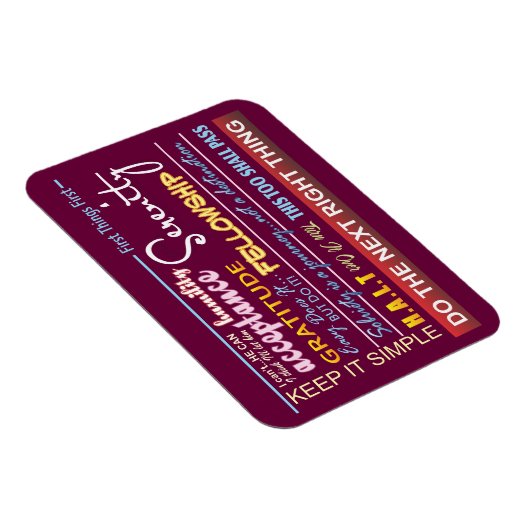 Erholung Slogans 20 Magnet (Rechte Seite)