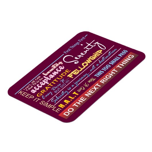 Erholung Slogans 20 Magnet (Linke Seite)