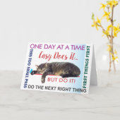 Erholung-Slogans Grußkarte Karte (Gelbe Blume)