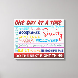 Erholung-Slogans Leinwanddruck