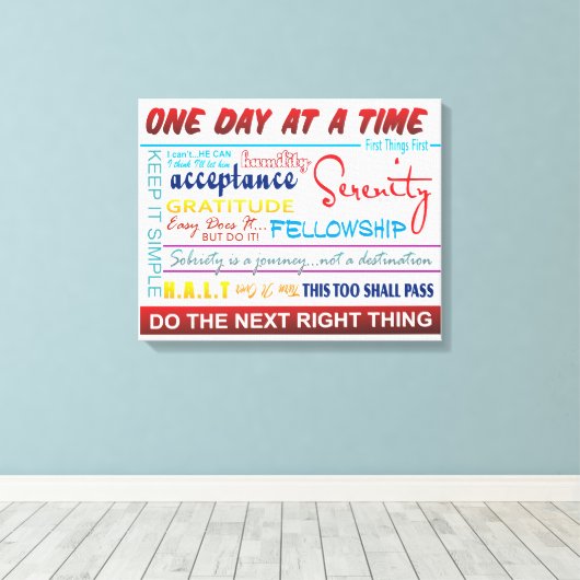 Erholung-Slogans Leinwanddruck (Insitu (Holzboden))