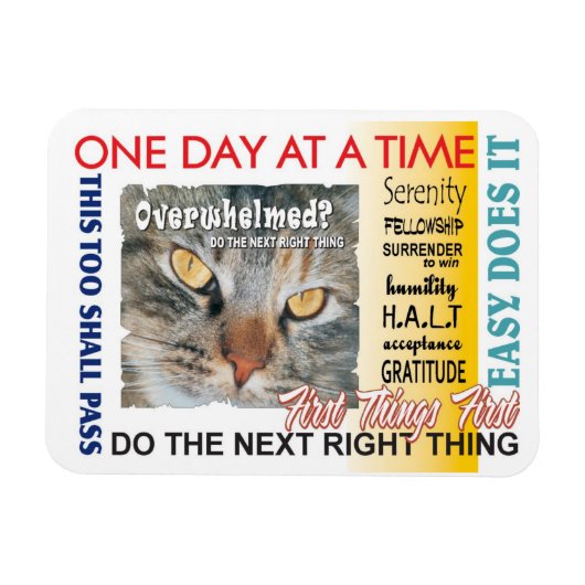 Erholung-Slogans Magnet (Horizontal)