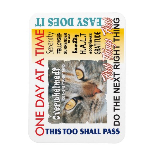 Erholung-Slogans Magnet (Vertikal)