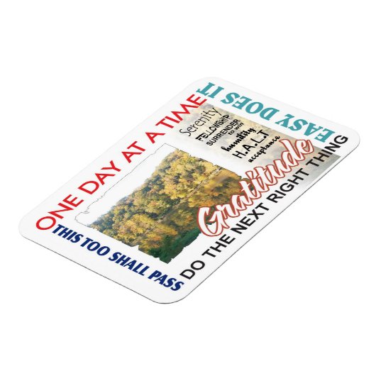 Erholung-Slogans Magnet (Linke Seite)