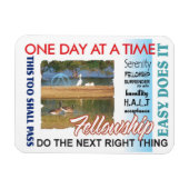Erholung-Slogans Magnet (Horizontal)