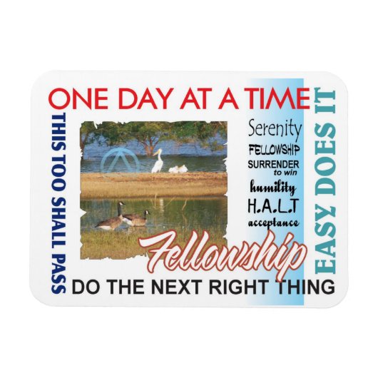 Erholung-Slogans Magnet (Horizontal)