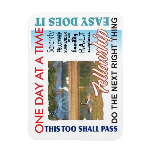 Erholung-Slogans Magnet (Vertikal)