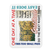 Erholung-Slogans Magnet (Vertikal)