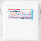 Erholung-Slogans Rechteckiger Aufkleber (Tasche)