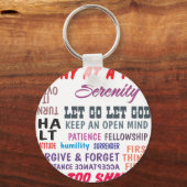 Erholung-Slogans Schlüsselanhänger (Vorderseite)