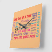 Erholung Sloganuhr Quadratische Wanduhr (Winkel)